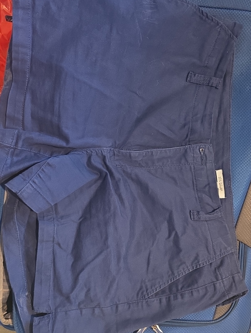 STS Blue Women's Navy Flat Front Cotton Blend Shorts